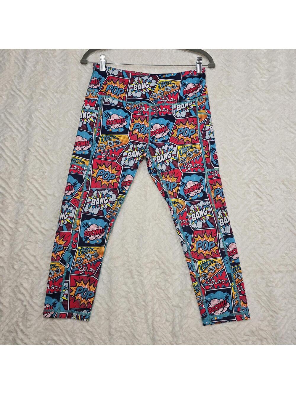 Constantly Varied Gear Comic Pop Art Leggings Colorful Workout size Medium - Picture 2 of 6